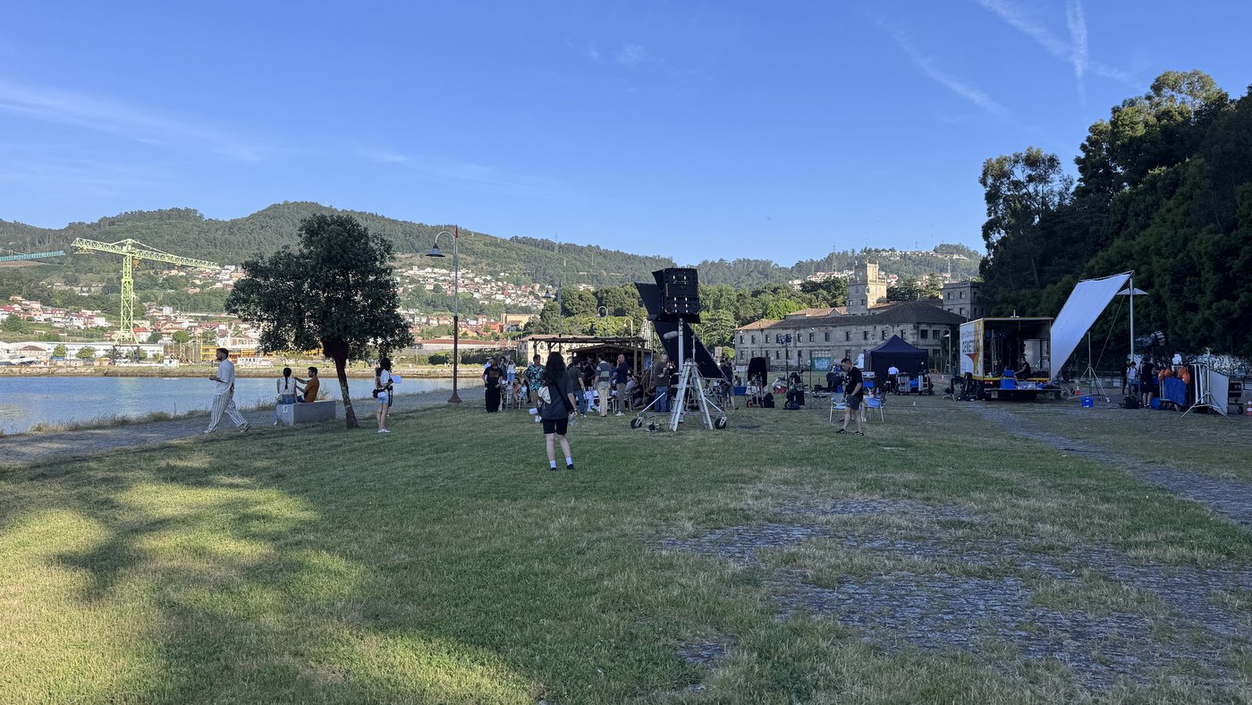 Equipo de Néboa Films en una localización de rodaje